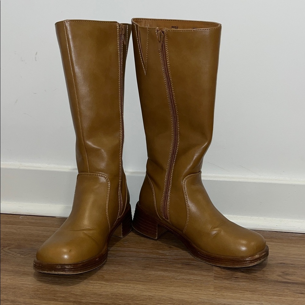 Madden Girl tall brown boots size 4 (youth)